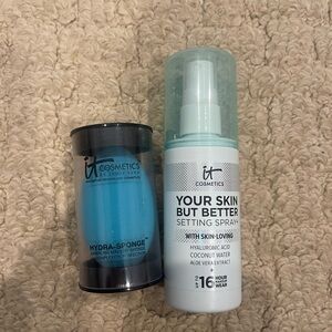 It Cosmetics Your Skin but Better setting spray & Hydra-Sponge NWT Bundle Lot
